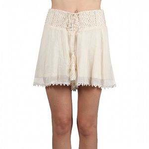 NWT RYU skirt shorts in natural